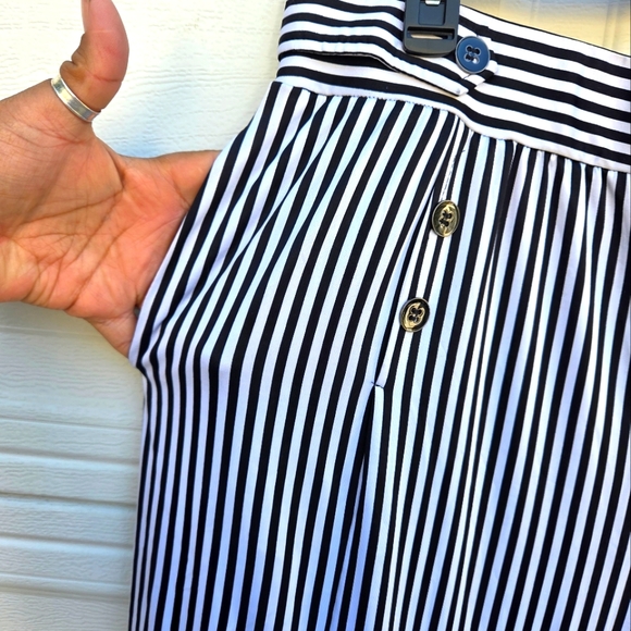 Robert Louis Striped Black and White Womens  Pants - Picture 2 of 6